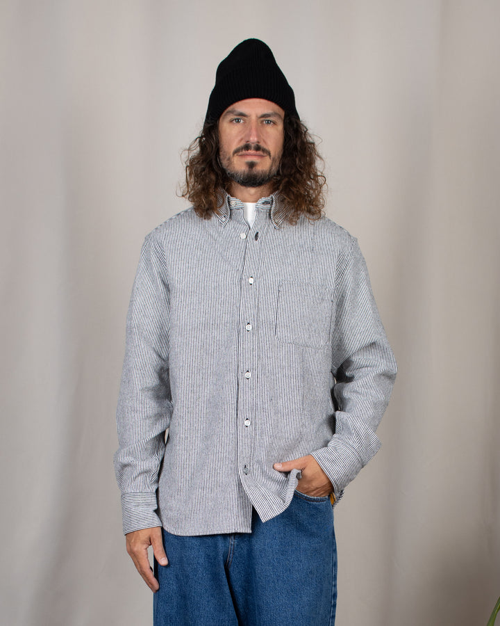 N°5 Classic Button Down Collar Shirt White/Black