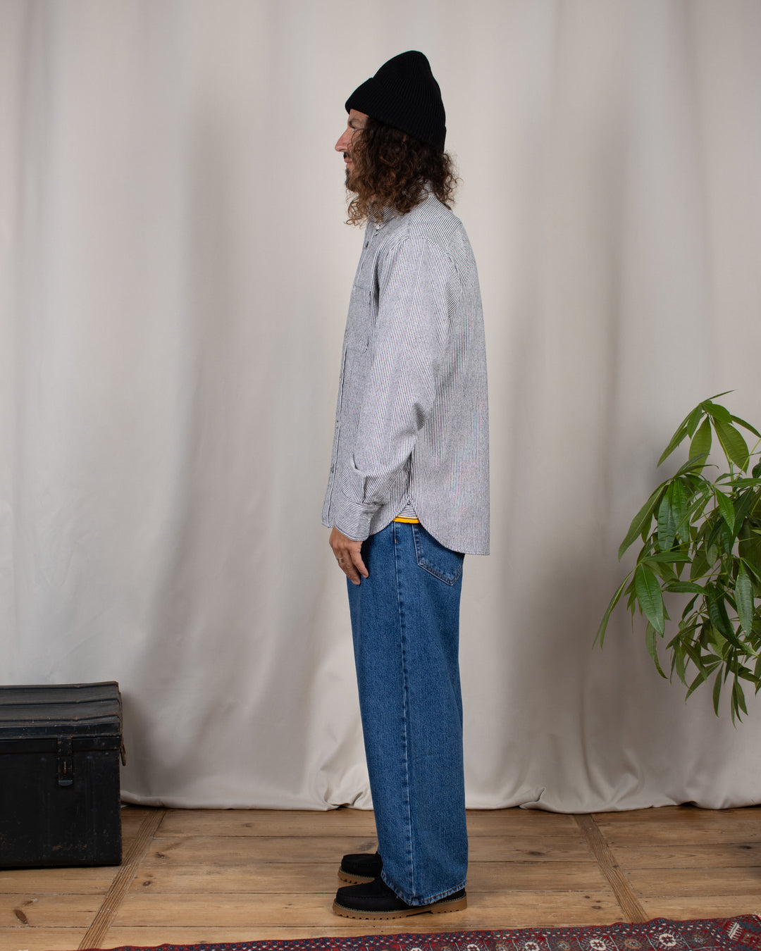 N°5 Classic Button Down Collar Shirt White/Black