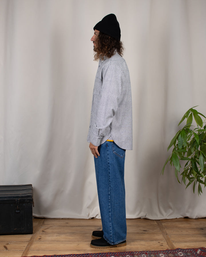 N°5 Classic Button Down Collar Shirt White/Black