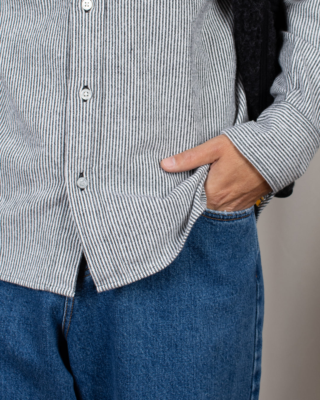 N°5 Classic Button Down Collar Shirt White/Black