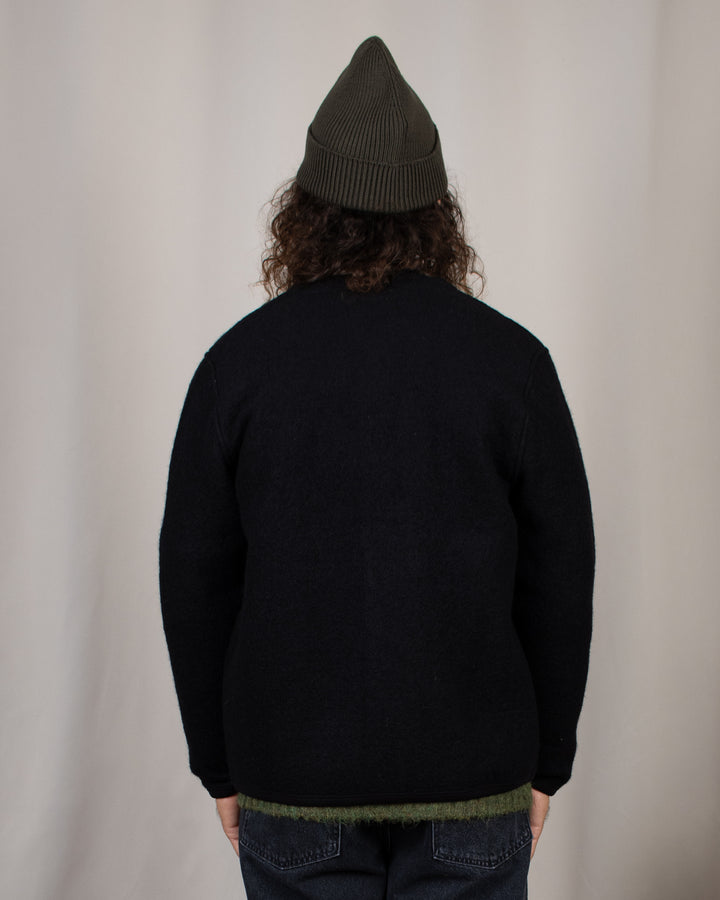 Cardigan Wool Fleece Black