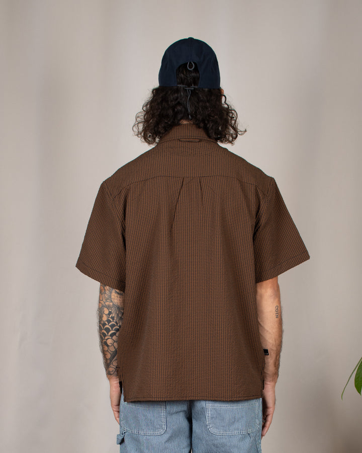 Zephyr Shirt Micro Check Brown
