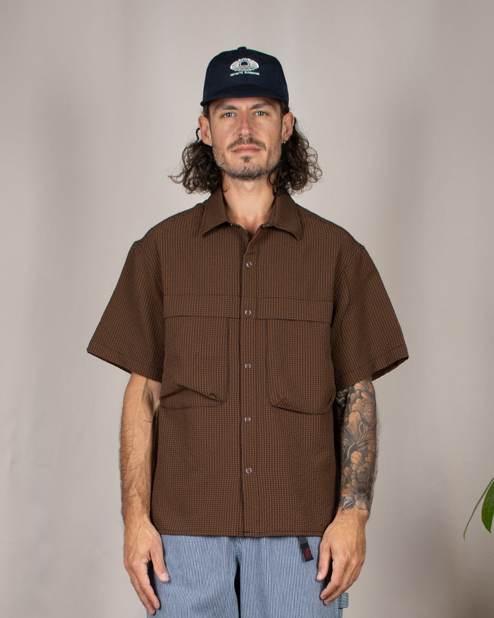 Zephyr Shirt Micro Check Brown