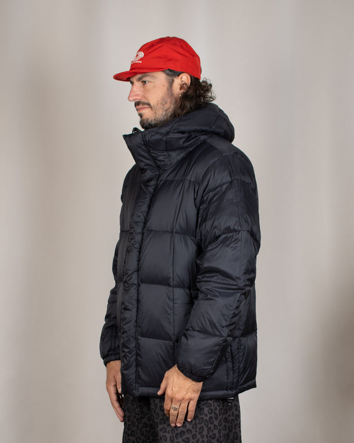 Mountain Hooded Fly-Front Volume Down Jacket Black