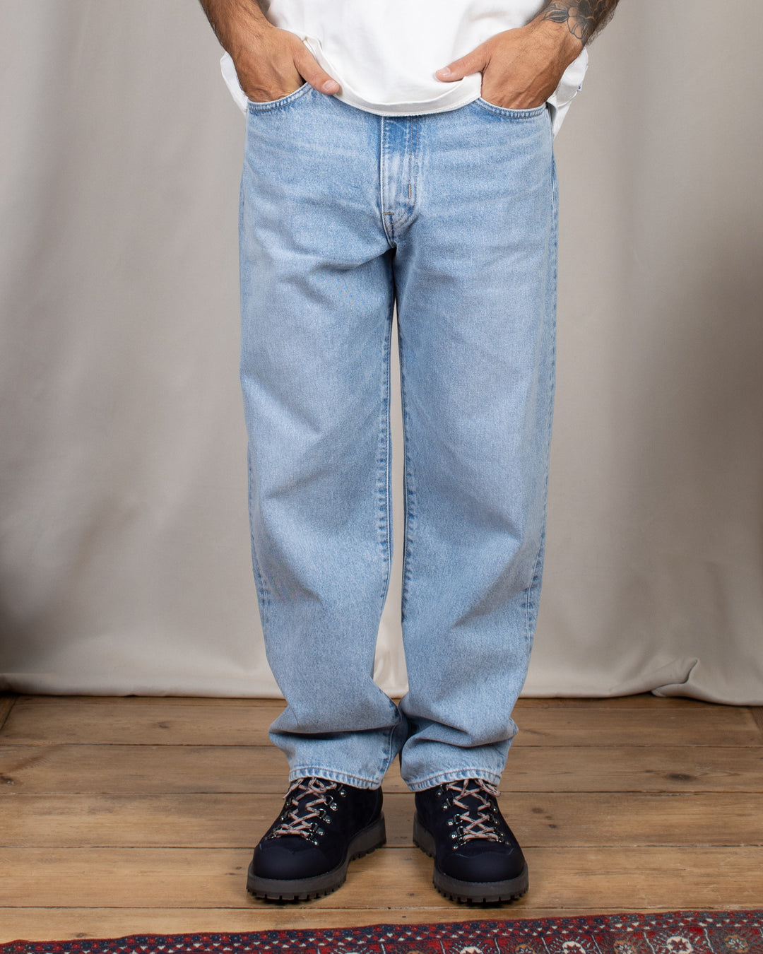 Loose Jeans Kaihara Blue Light Used