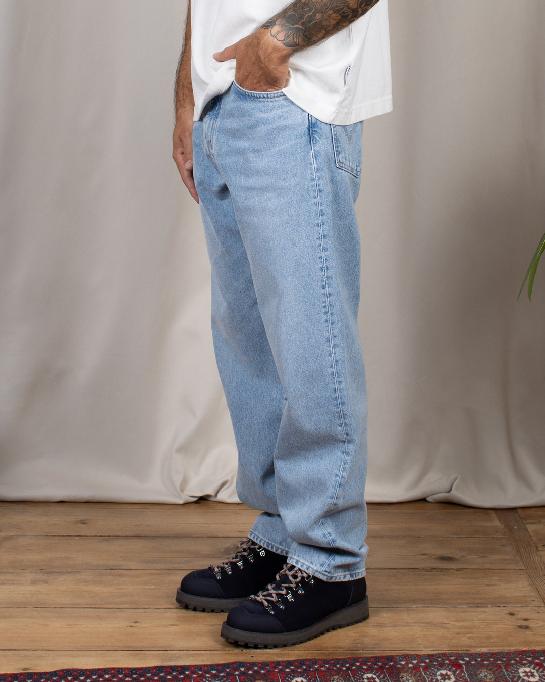 Loose Jeans Kaihara Blue Light Used