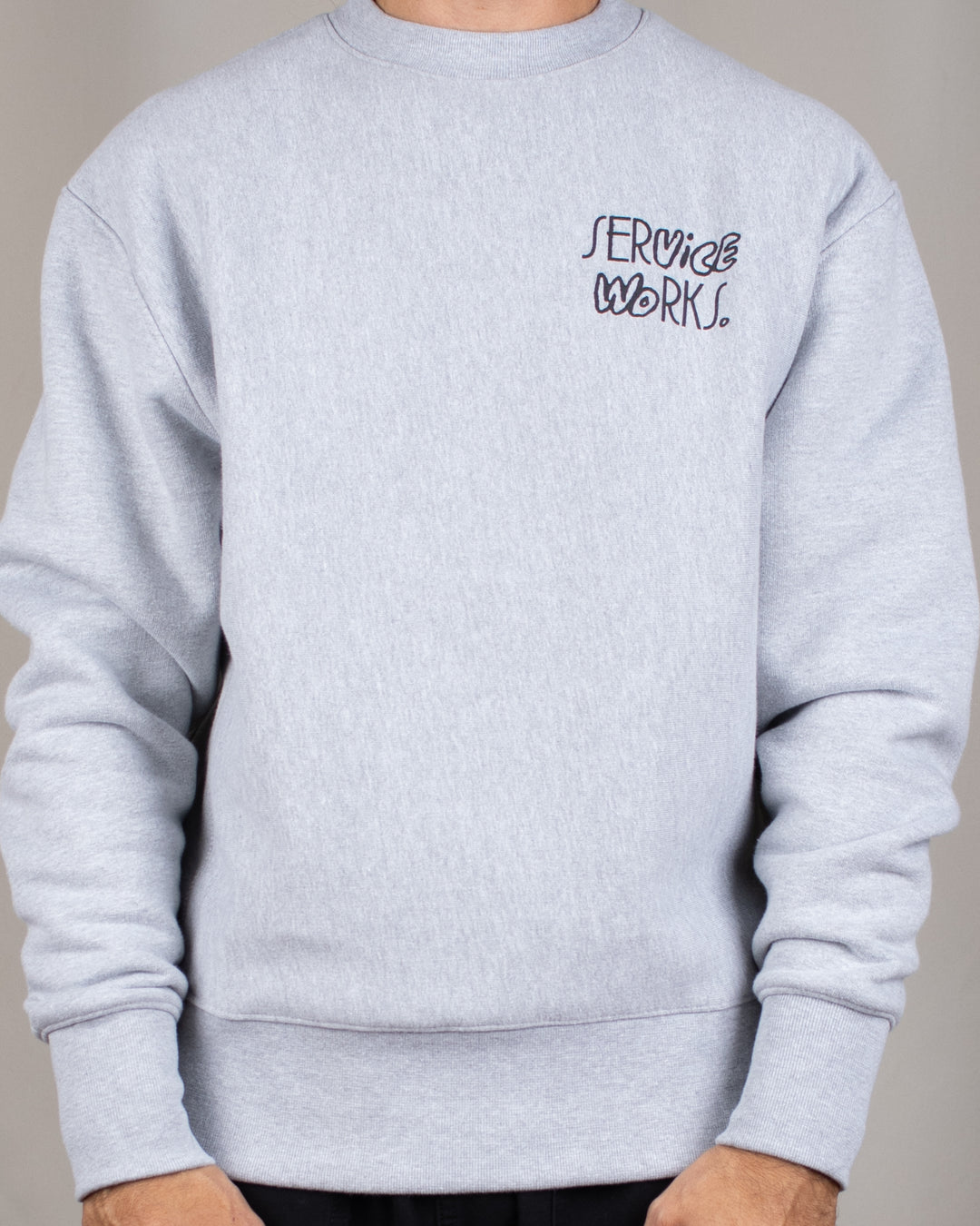 Double Vision Crewneck – Heather Grey