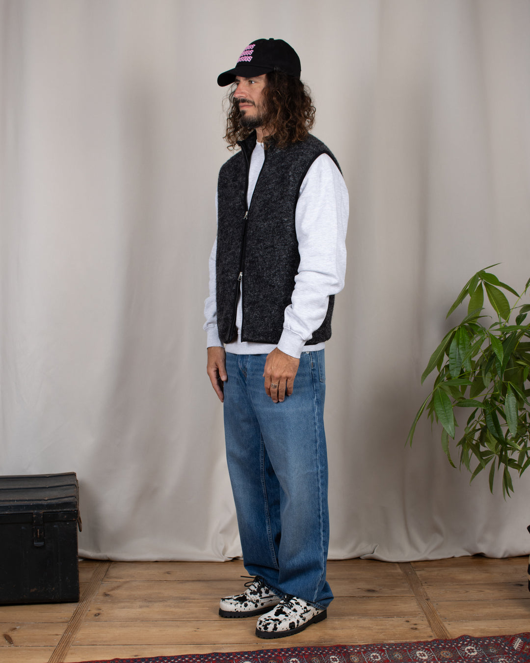 Climbing Gilet Six Wool Fleece Black