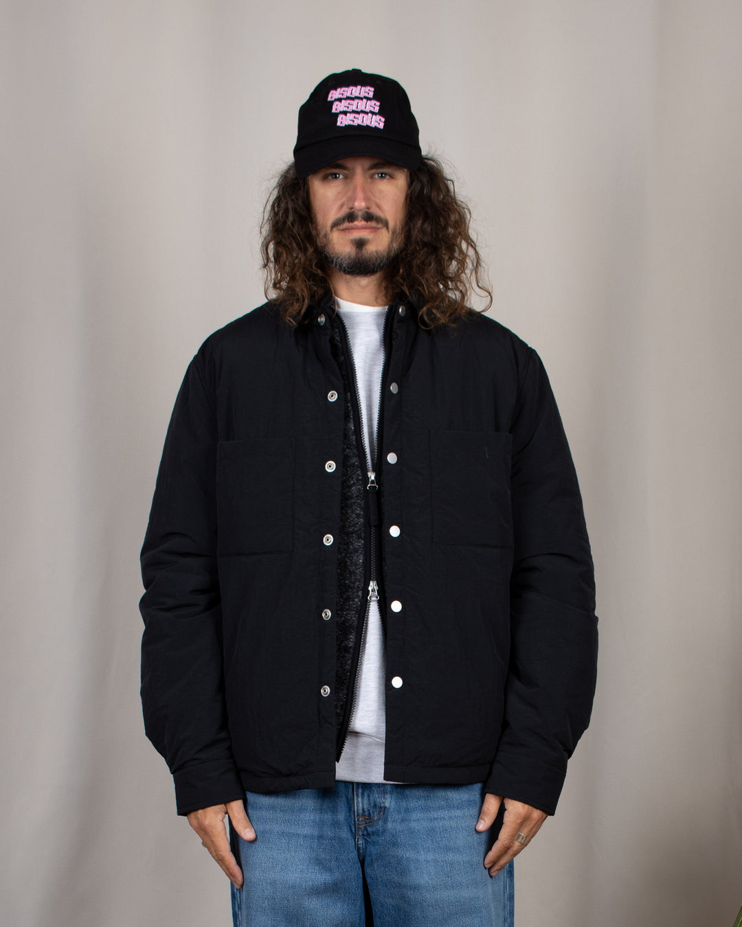 Sphere Padded Overshirt LS Black