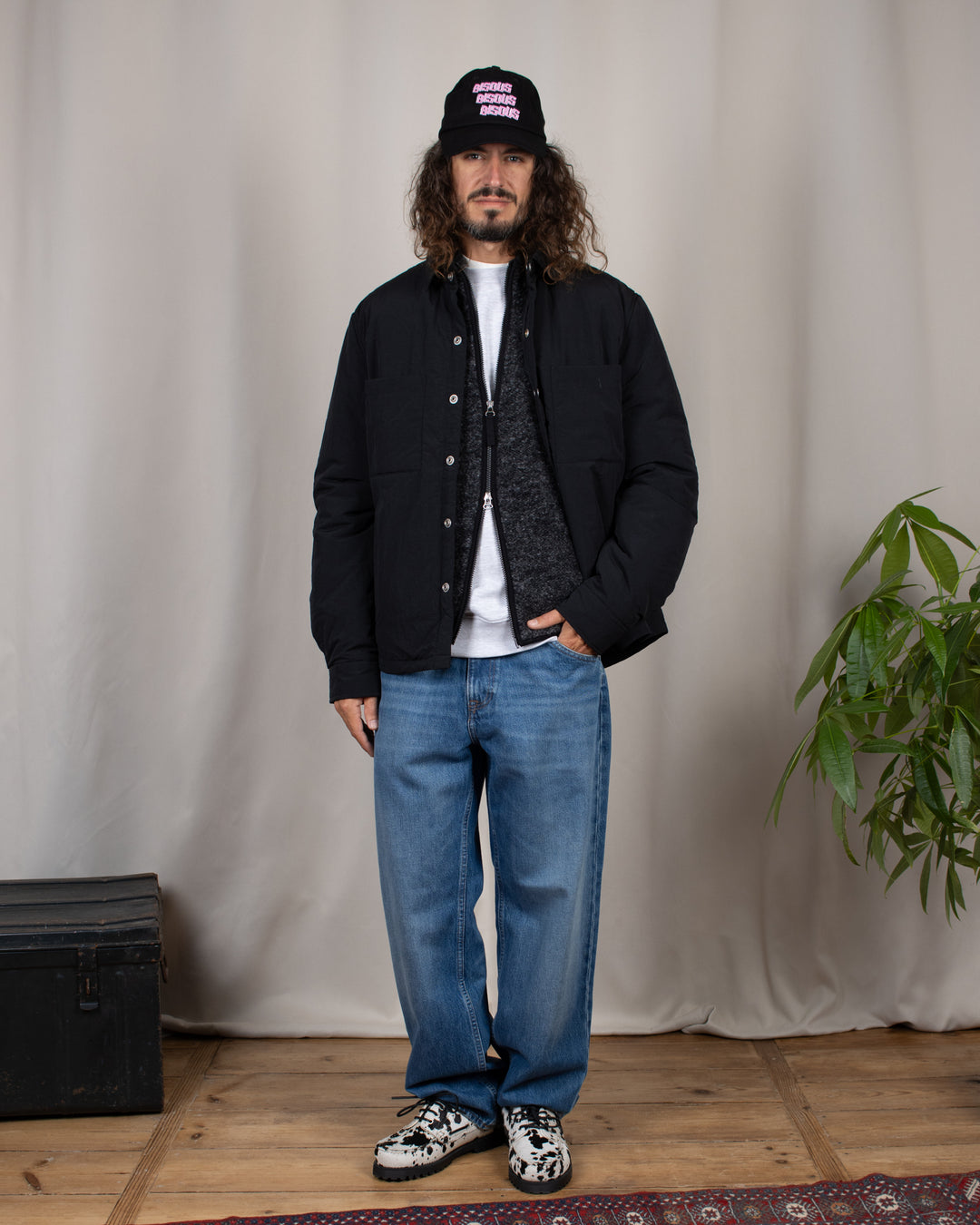 Sphere Padded Overshirt LS Black