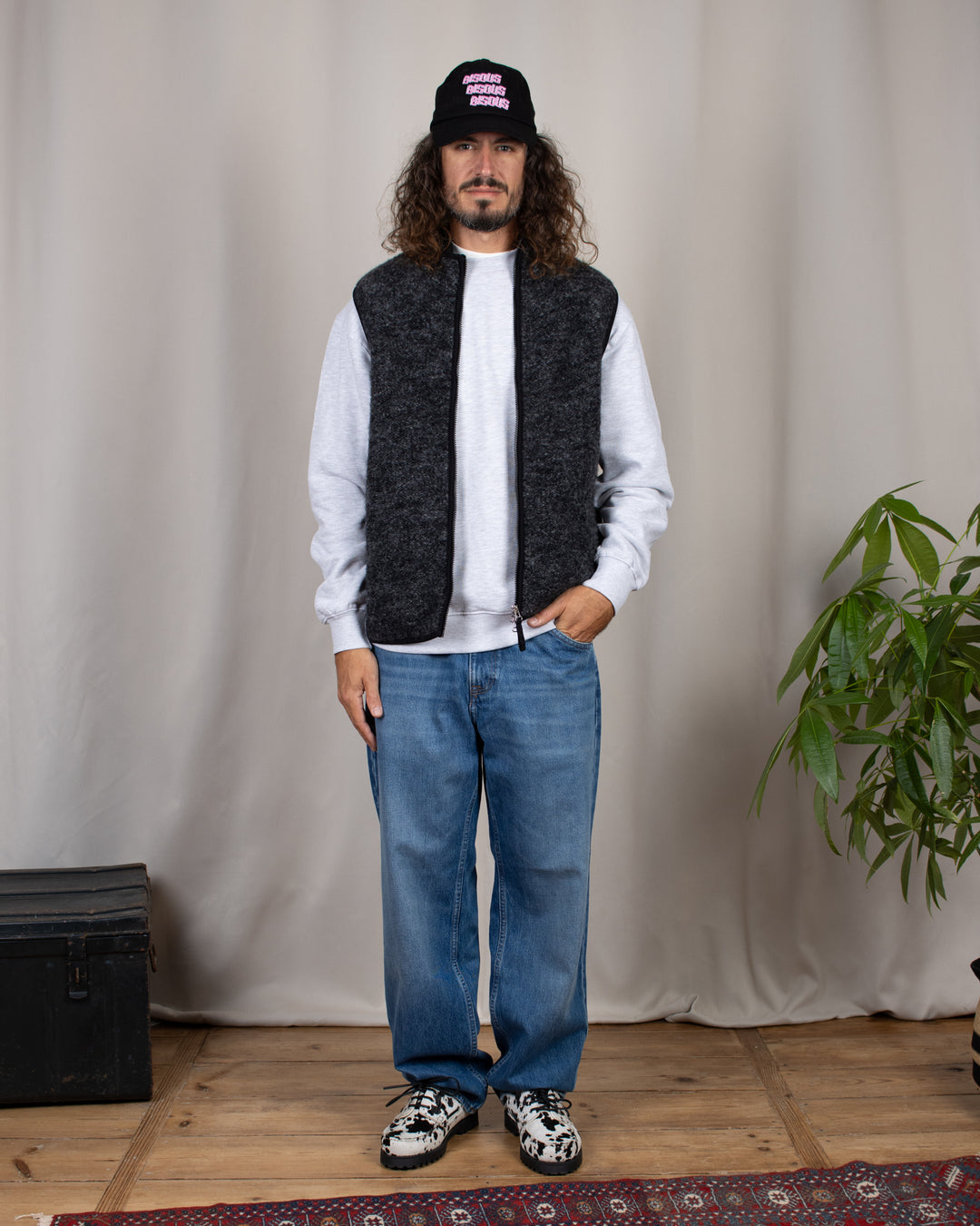 Climbing Gilet Six Wool Fleece Black