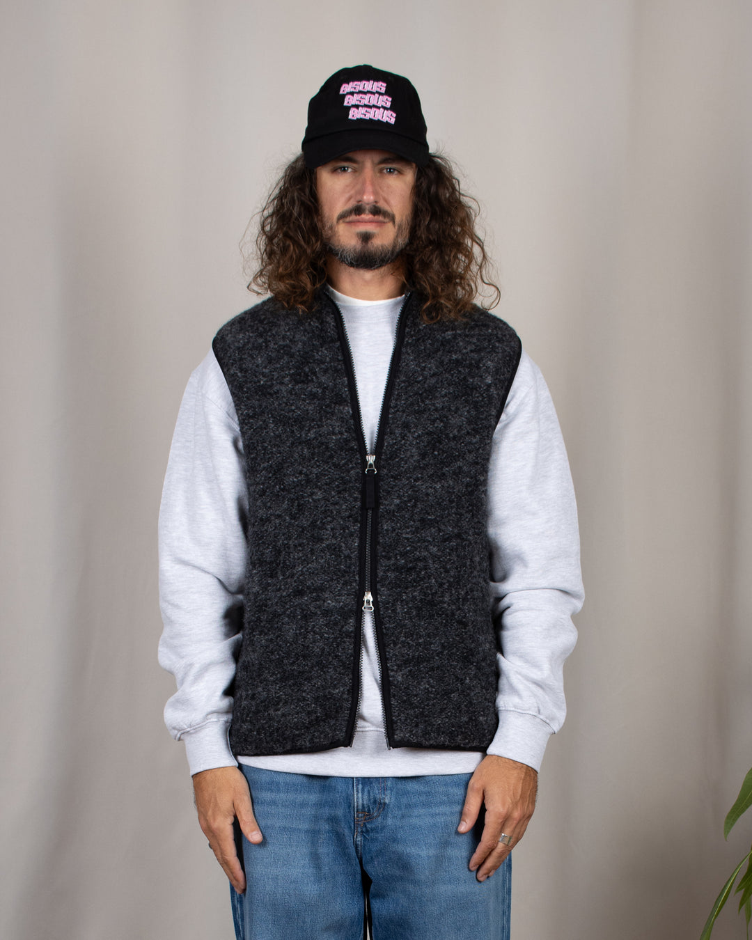 Climbing Gilet Six Wool Fleece Black