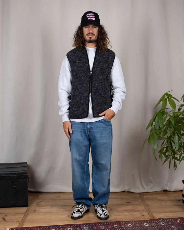 Climbing Gilet Six Wool Fleece Black