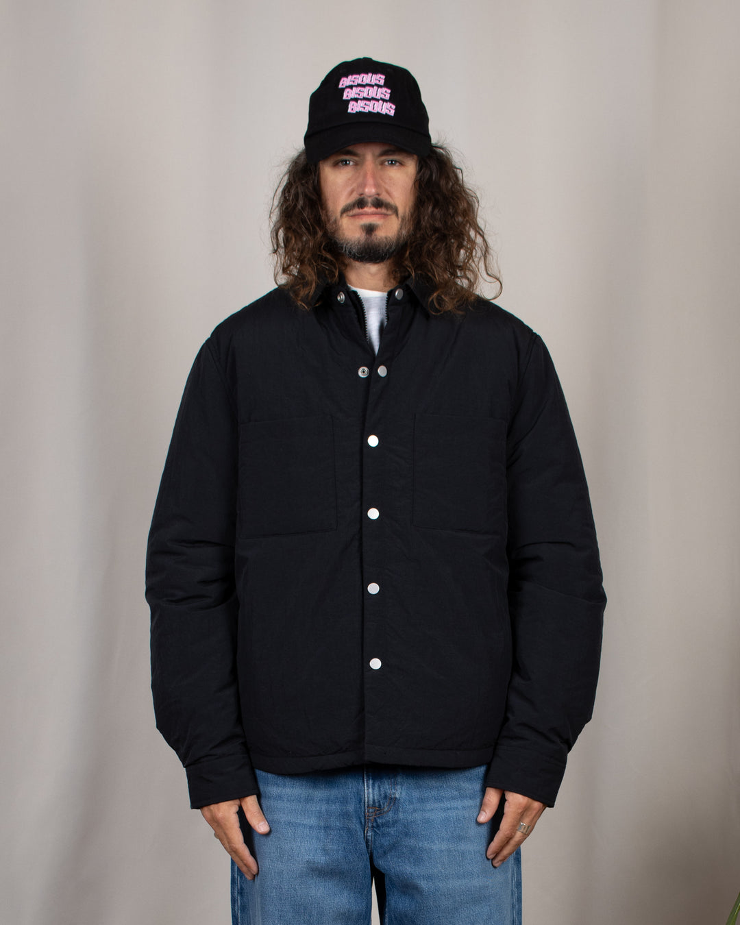Sphere Padded Overshirt LS Black