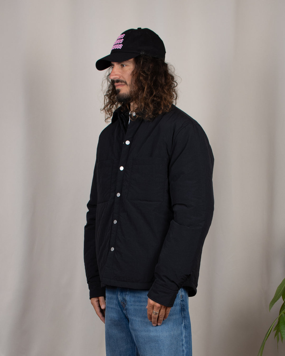 Sphere Padded Overshirt LS Black