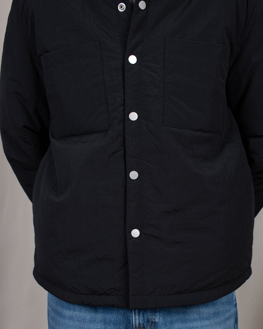 Sphere Padded Overshirt LS Black