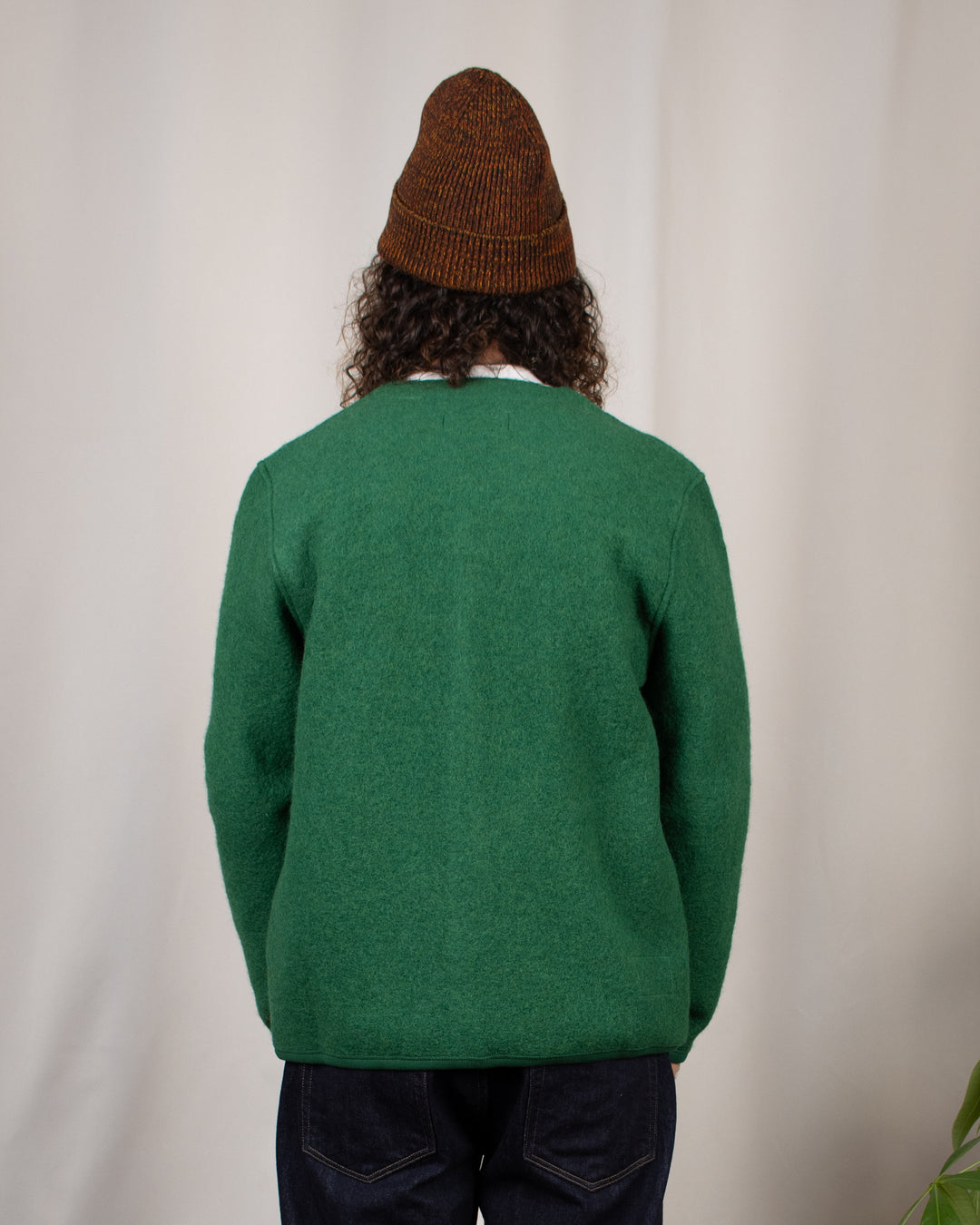 Cardigan Wool Fleece Green