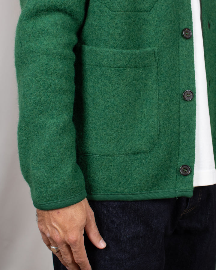 Cardigan Wool Fleece Green