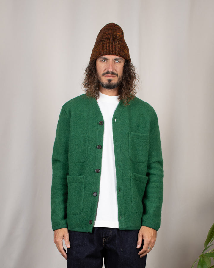 Cardigan Wool Fleece Green
