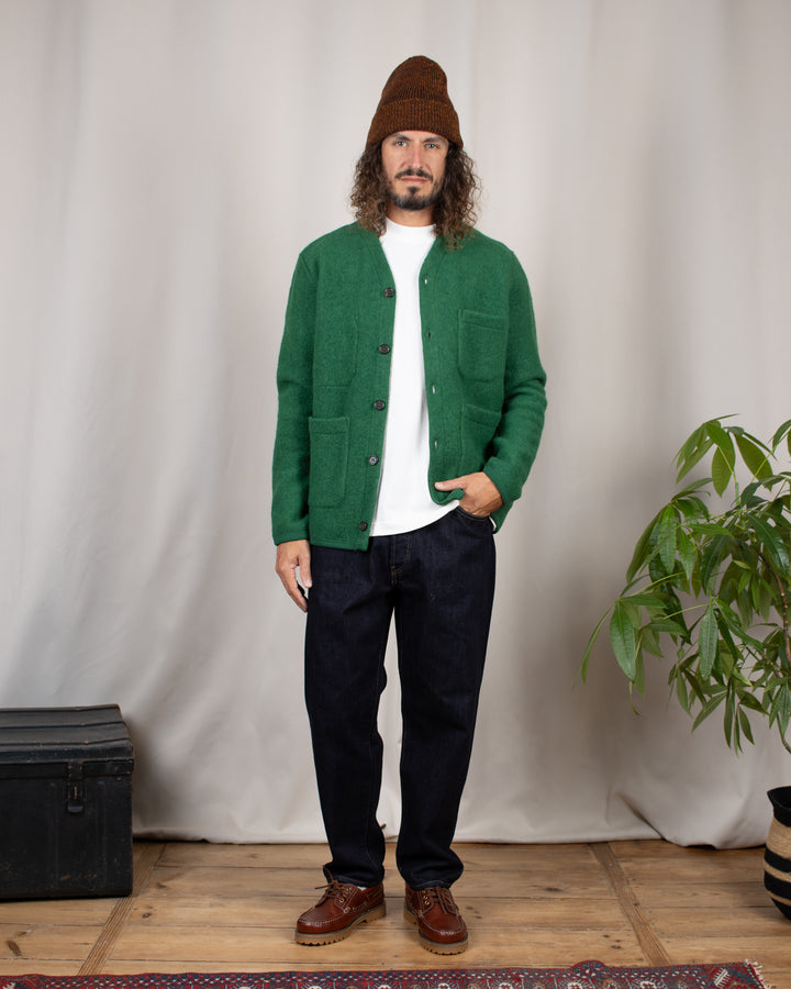 Cardigan Wool Fleece Green