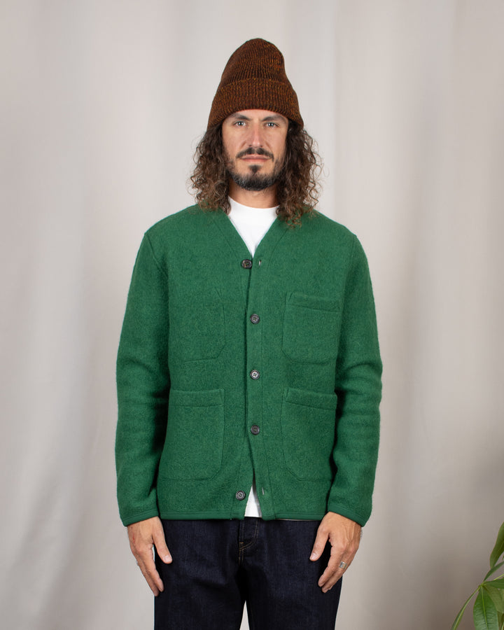 Cardigan Wool Fleece Green