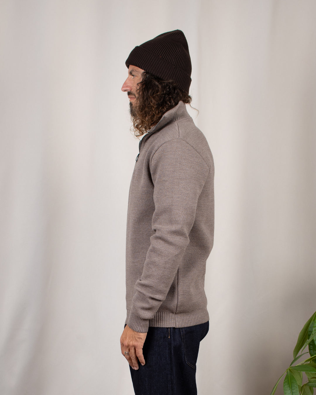 Pull Youri Col Camionneur Taupe