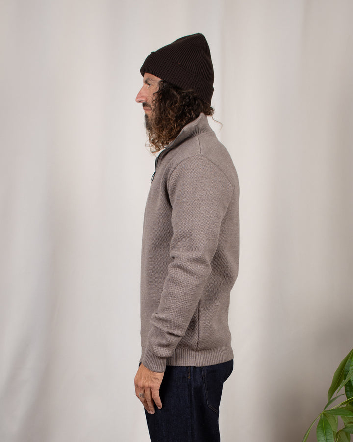 Pull Youri Col Camionneur Taupe