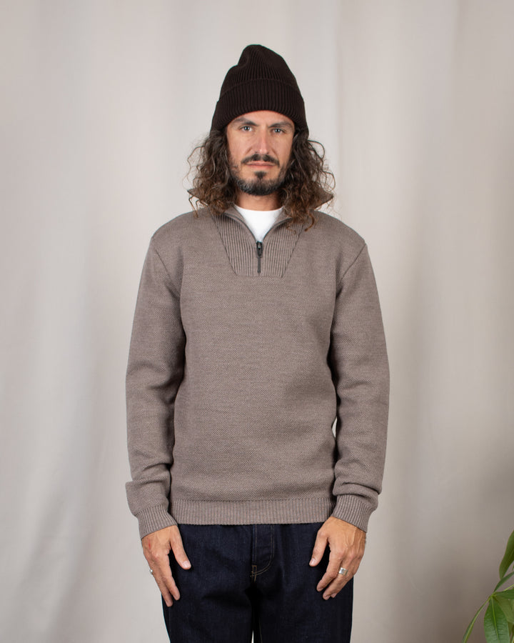 Pull Youri Col Camionneur Taupe