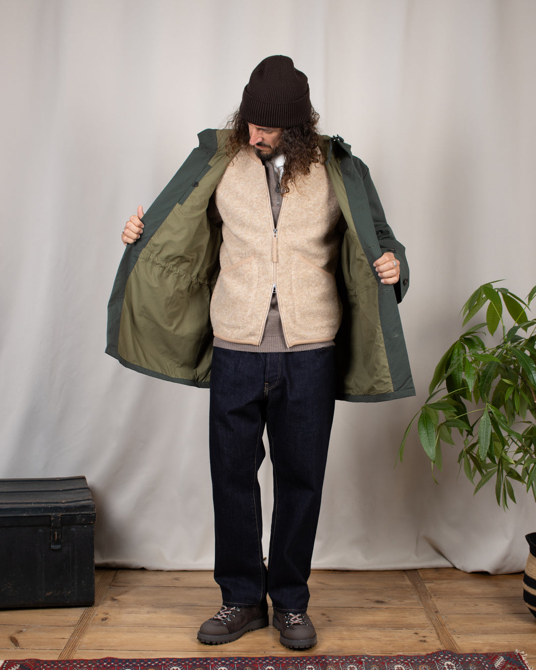 Boston Parka Recycl Nylon Ripstop Khaki