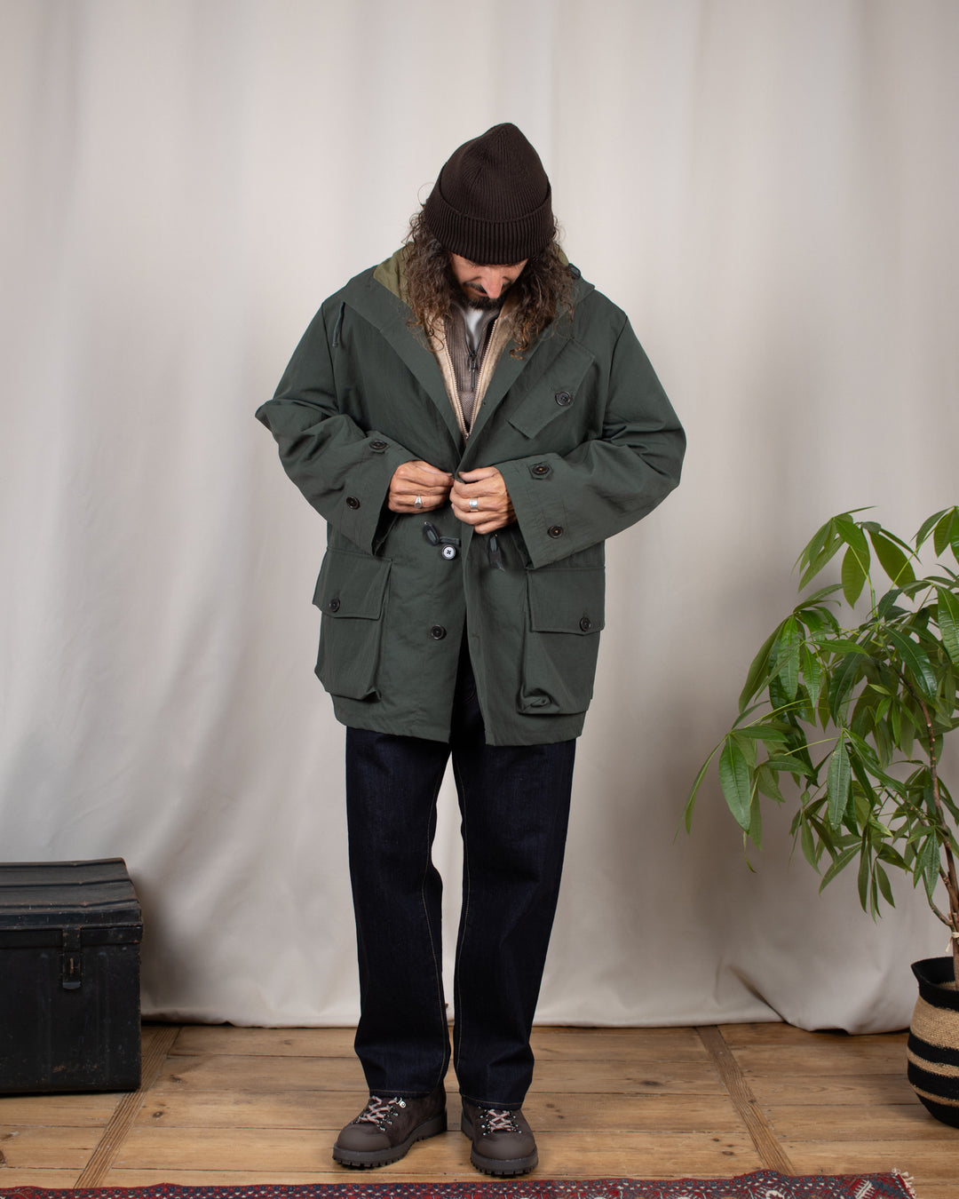 Boston Parka Recycl Nylon Ripstop Khaki