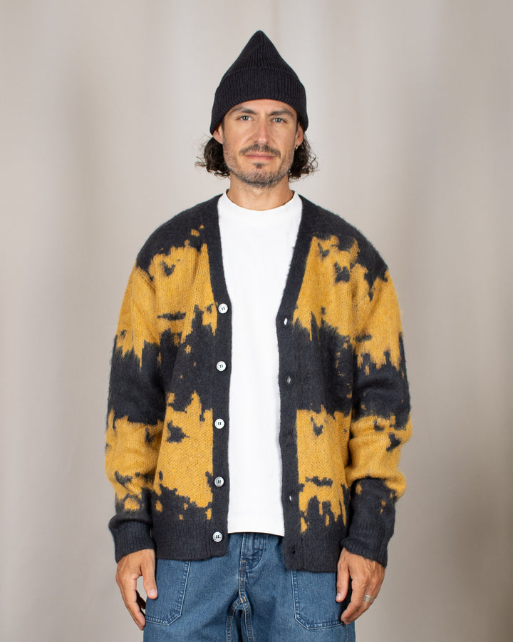 Mohair Splatter Cardigan Safron Splatter