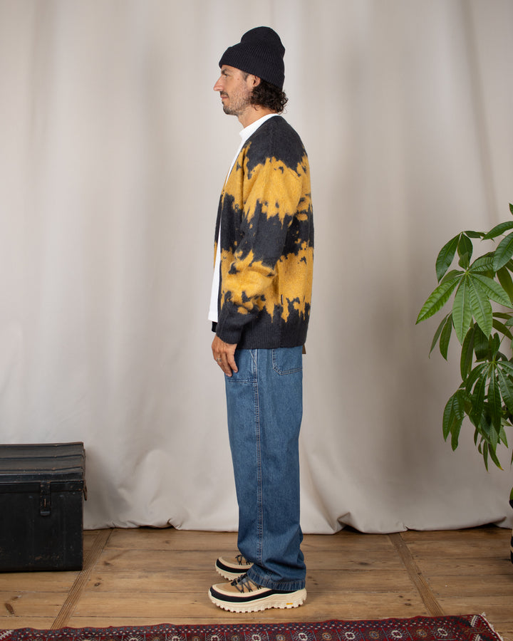 Mohair Splatter Cardigan Safron Splatter