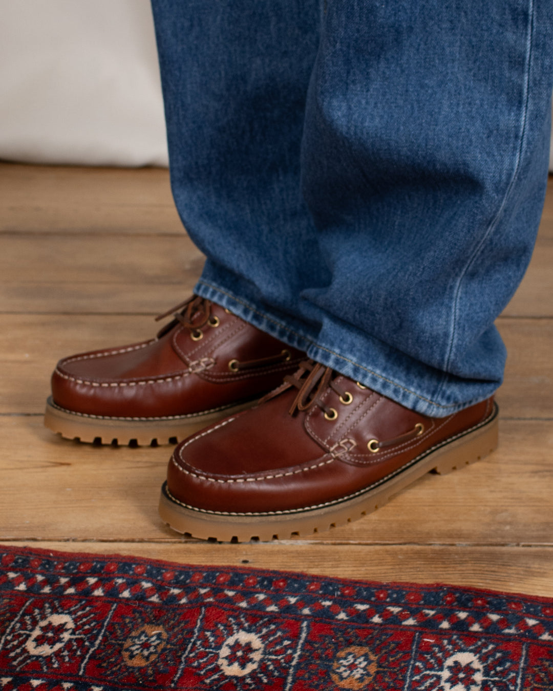 Ollie Boat Shoe Brown Leather