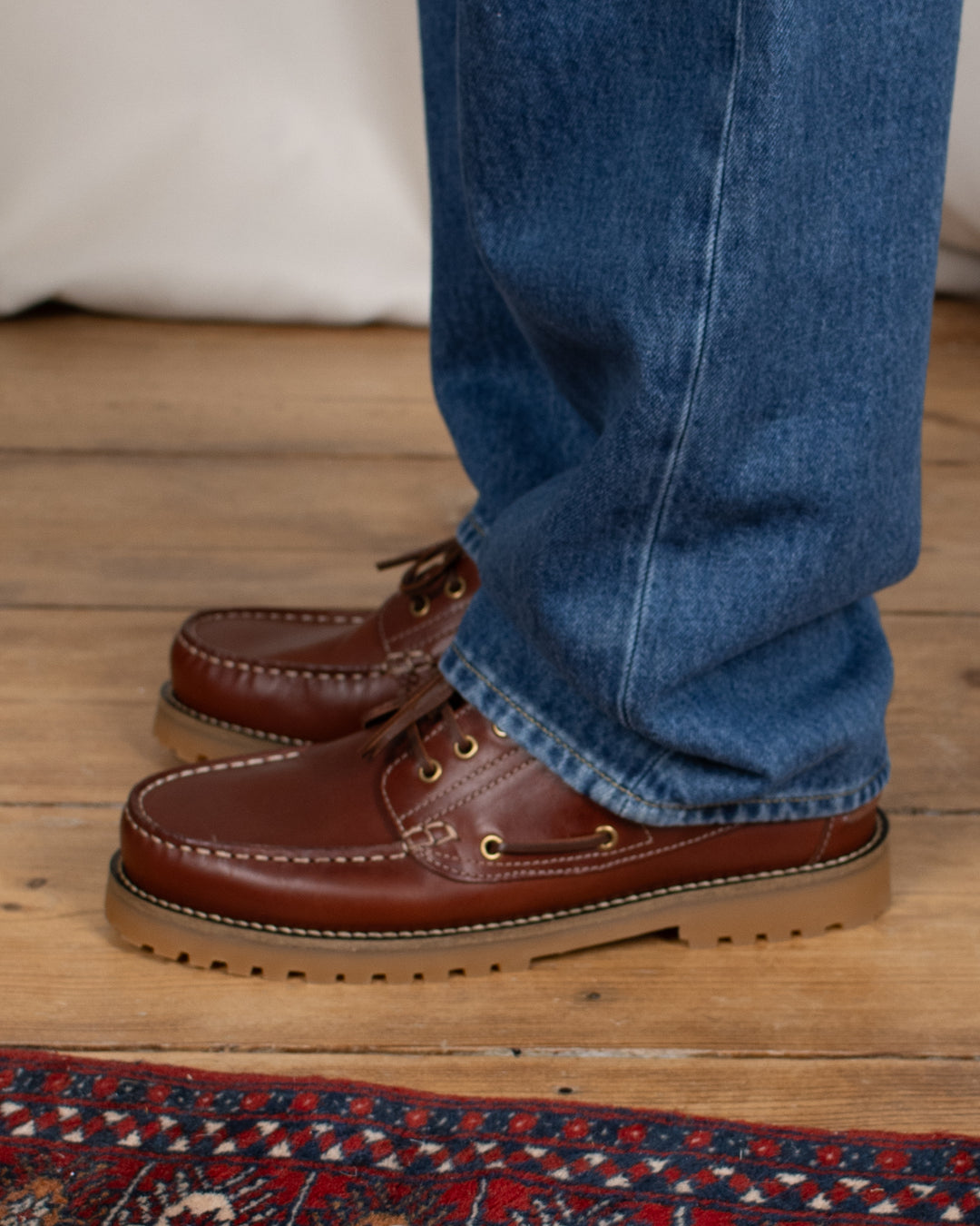 Ollie Boat Shoe Brown Leather