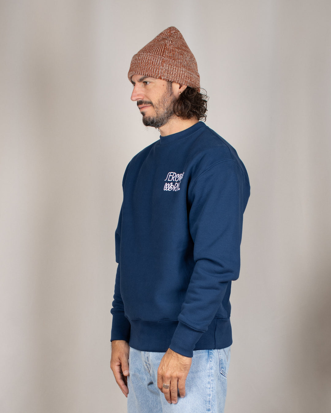Double Vision Crewneck – Navy