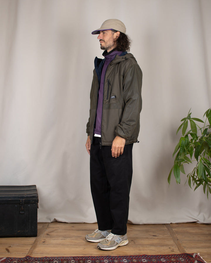 Down Mountain Reversible W-Zip Hood Jacket D.Olive/D.Navy