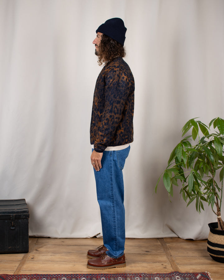 Cardigan Night Leopard Dark Navy/Brown