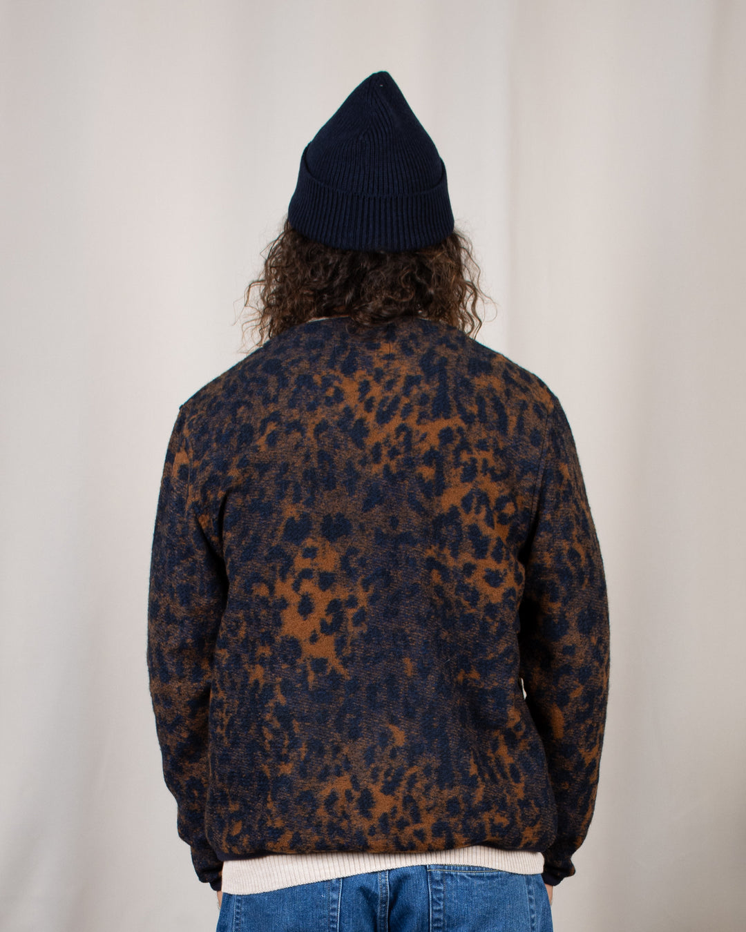 Cardigan Night Leopard Dark Navy/Brown