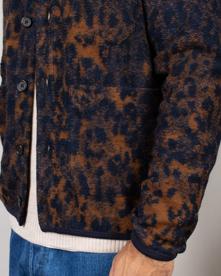 Cardigan Night Leopard Dark Navy/Brown