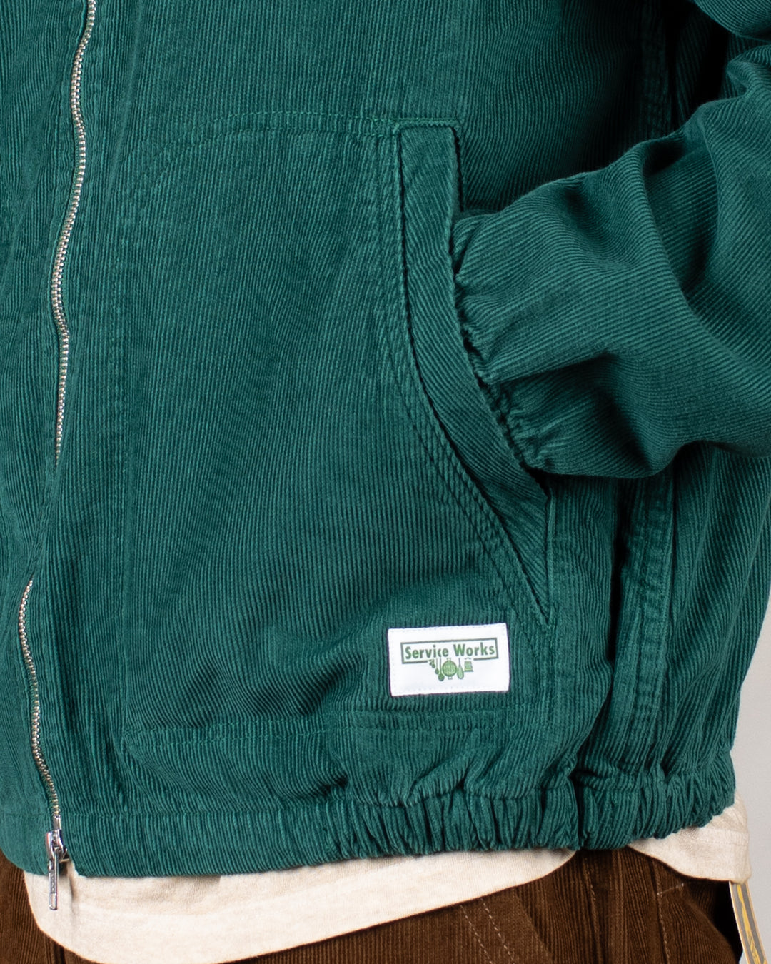 Fine Cord Work Jacket Green