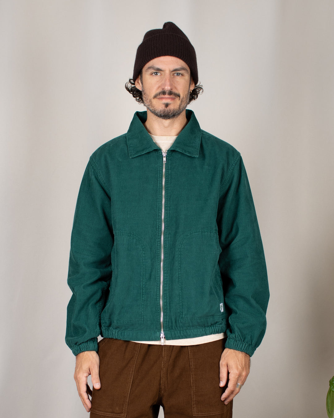 Fine Cord Work Jacket Green