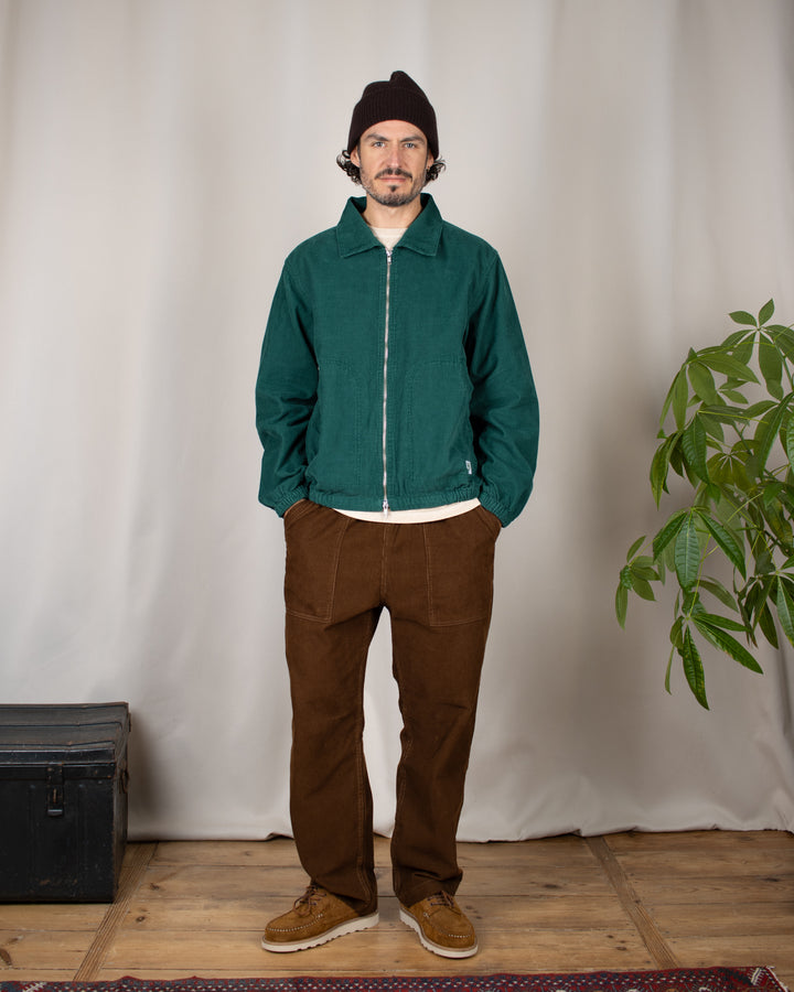 Fine Cord Work Jacket Green