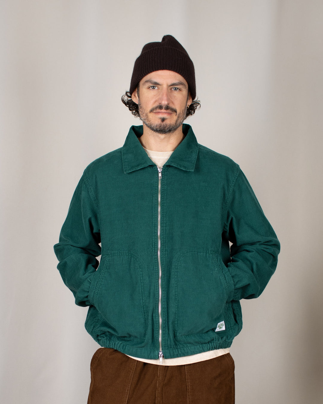 Fine Cord Work Jacket Green