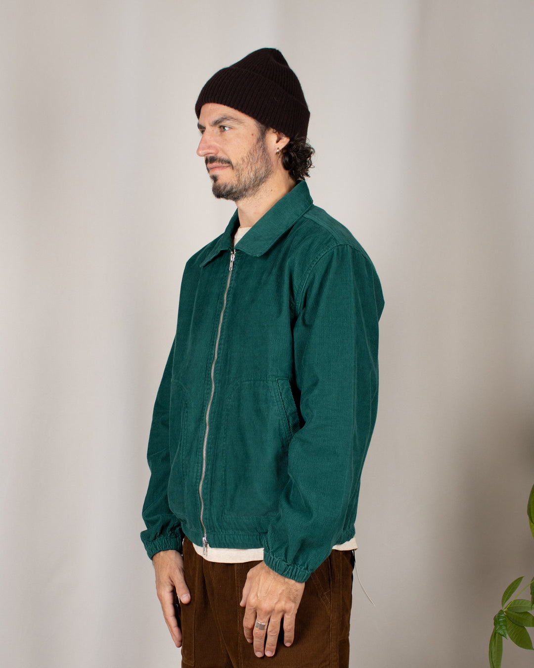 Fine Cord Work Jacket Green