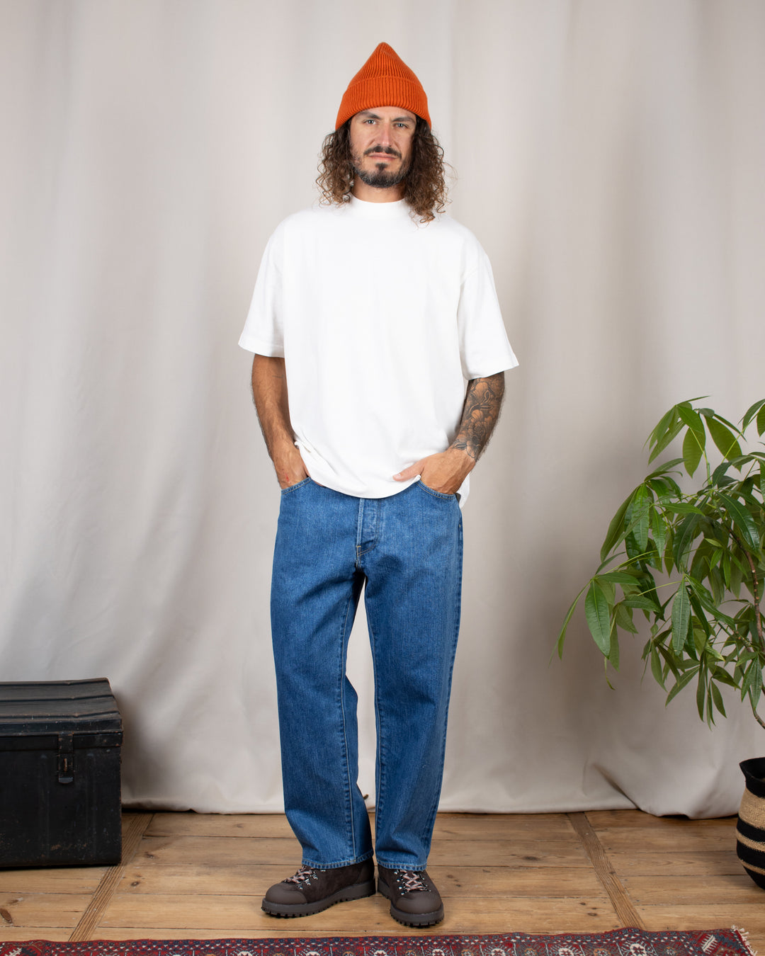 Jean 22003 Wide Tapered Used Blue Denim