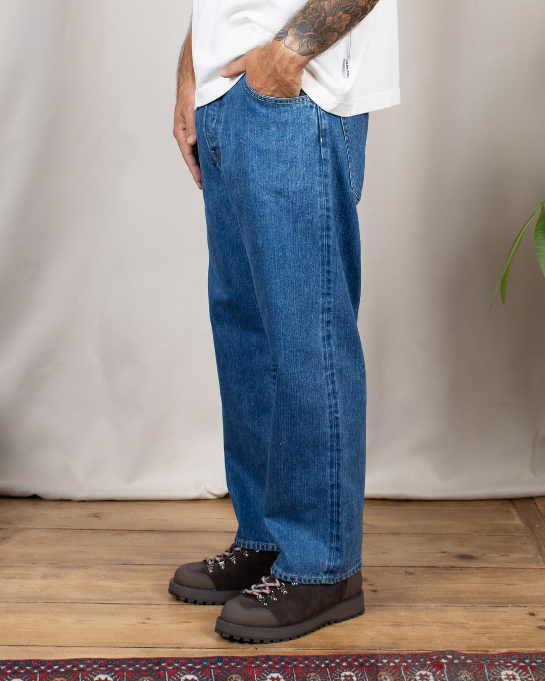 Jean 22003 Wide Tapered Used Blue Denim