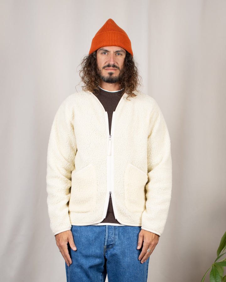 Zip Liner Jacket Galaxy Fleece Ecru