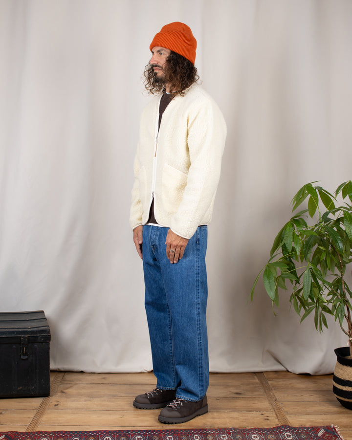 Zip Liner Jacket Galaxy Fleece Ecru