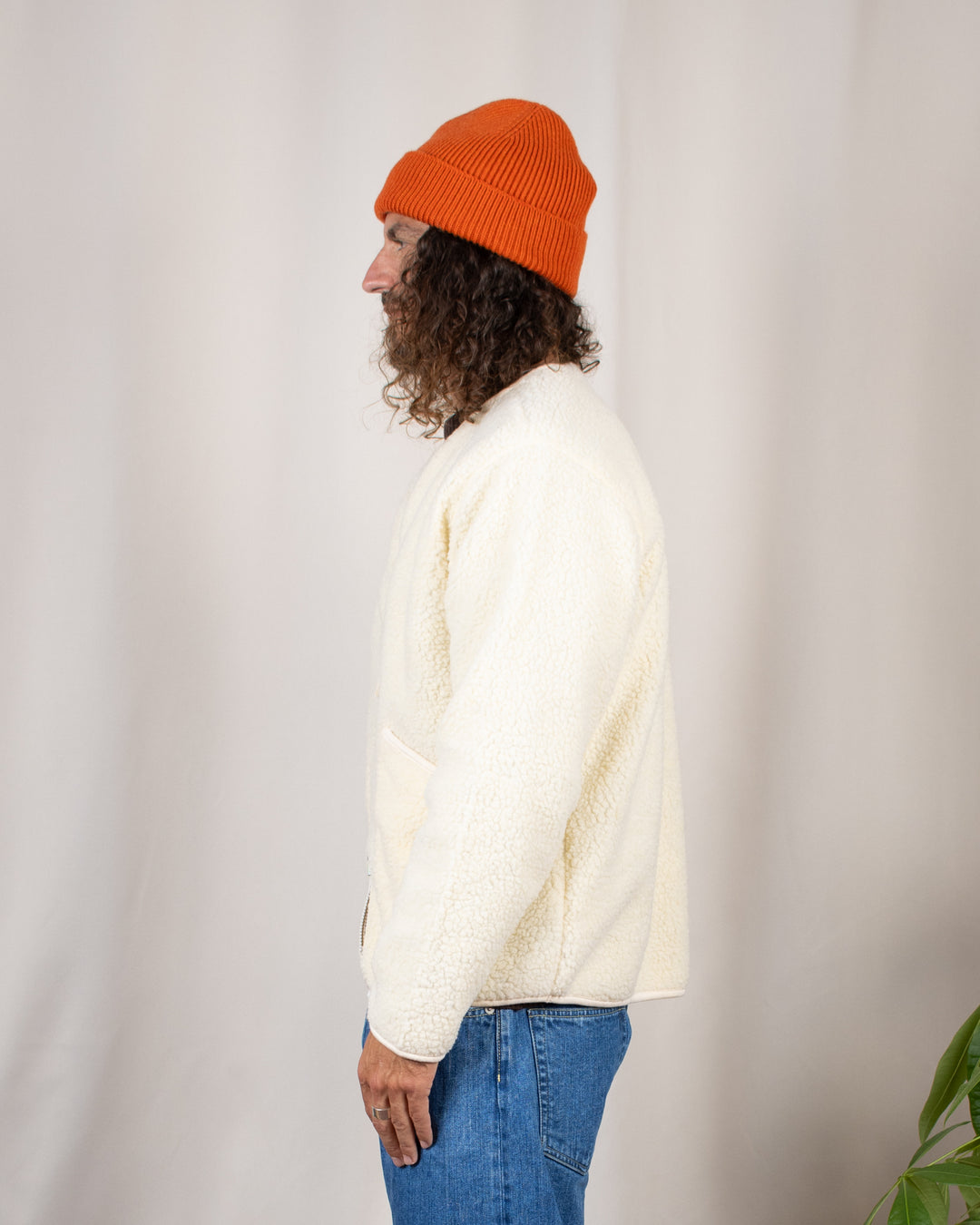 Zip Liner Jacket Galaxy Fleece Ecru