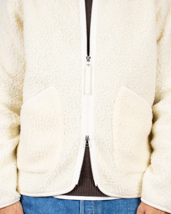 Zip Liner Jacket Galaxy Fleece Ecru